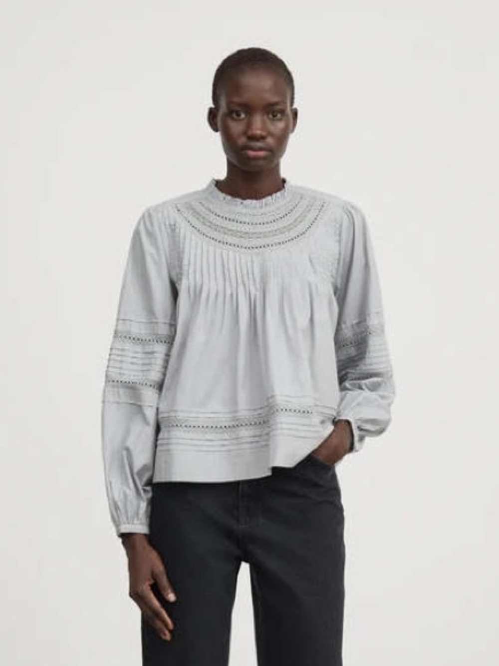 Skall Studio Bianco Blouse — Cloud Grey, Size 38, 100% Organic Cotton - Picture 2 of 8